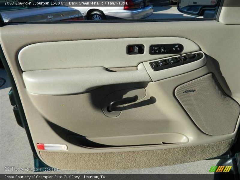 Dark Green Metallic / Tan/Neutral 2003 Chevrolet Suburban 1500 LT