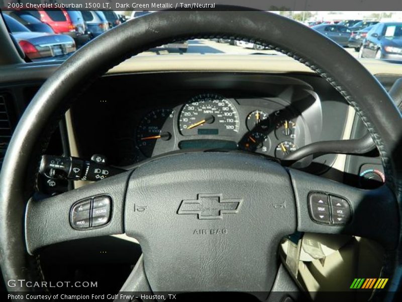 Dark Green Metallic / Tan/Neutral 2003 Chevrolet Suburban 1500 LT