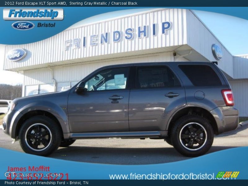 Sterling Gray Metallic / Charcoal Black 2012 Ford Escape XLT Sport AWD