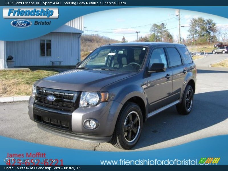 Sterling Gray Metallic / Charcoal Black 2012 Ford Escape XLT Sport AWD