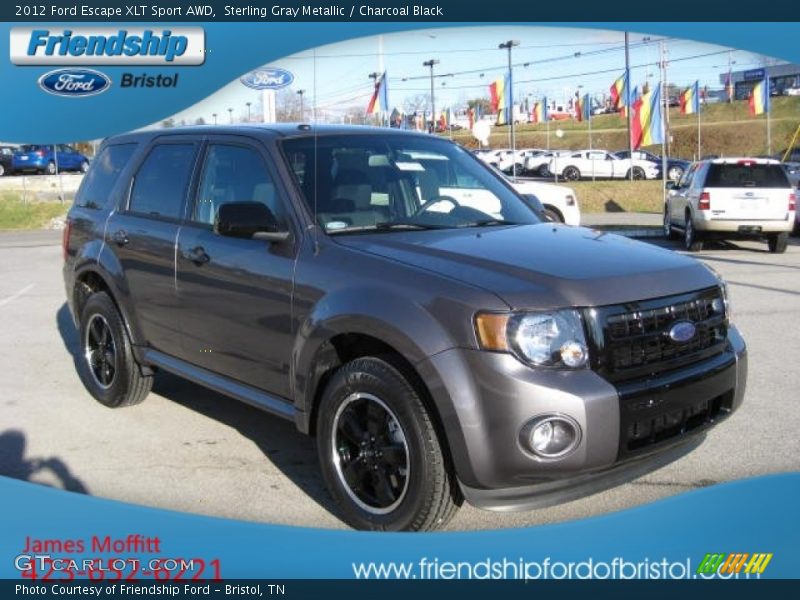 Sterling Gray Metallic / Charcoal Black 2012 Ford Escape XLT Sport AWD