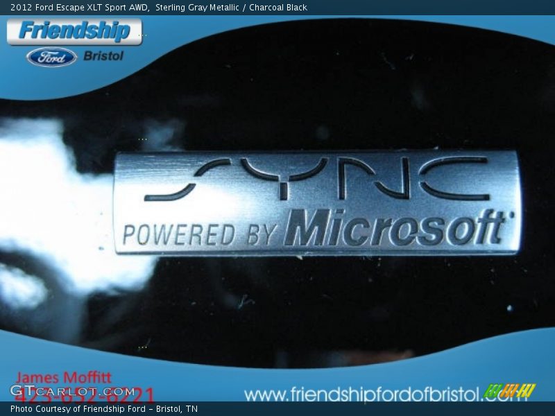 Sterling Gray Metallic / Charcoal Black 2012 Ford Escape XLT Sport AWD