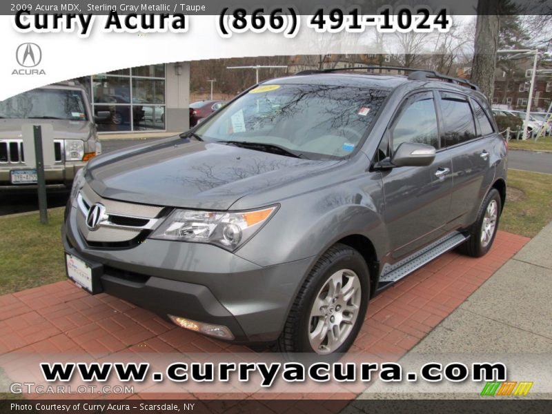 Sterling Gray Metallic / Taupe 2009 Acura MDX