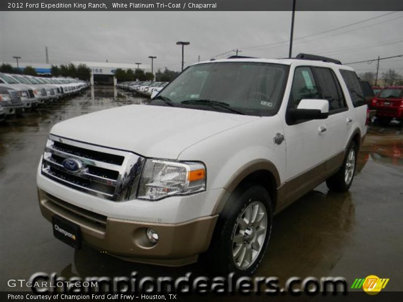 White Platinum Tri-Coat / Chaparral 2012 Ford Expedition King Ranch