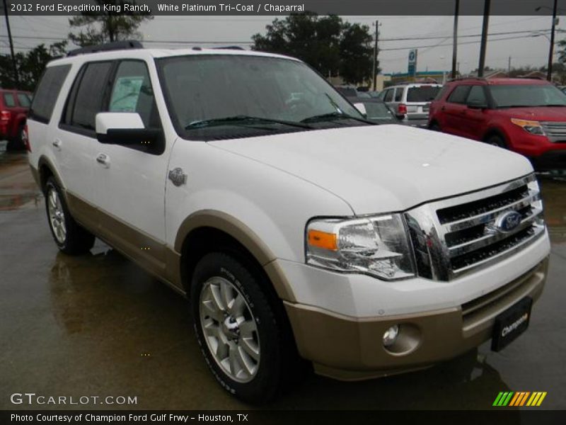 White Platinum Tri-Coat / Chaparral 2012 Ford Expedition King Ranch