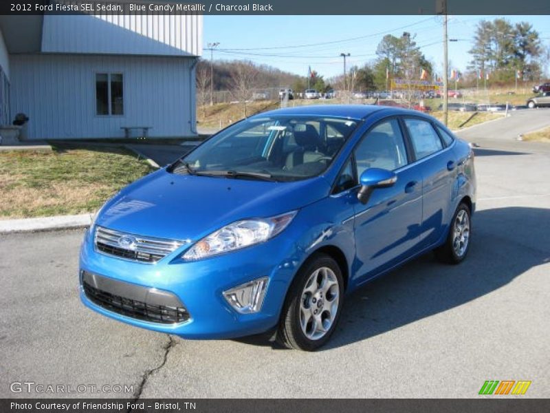 Blue Candy Metallic / Charcoal Black 2012 Ford Fiesta SEL Sedan