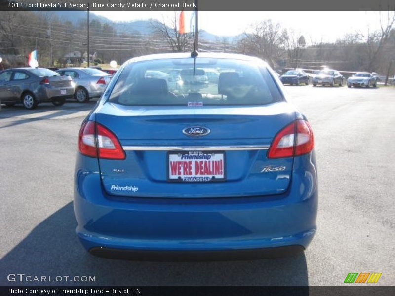 Blue Candy Metallic / Charcoal Black 2012 Ford Fiesta SEL Sedan