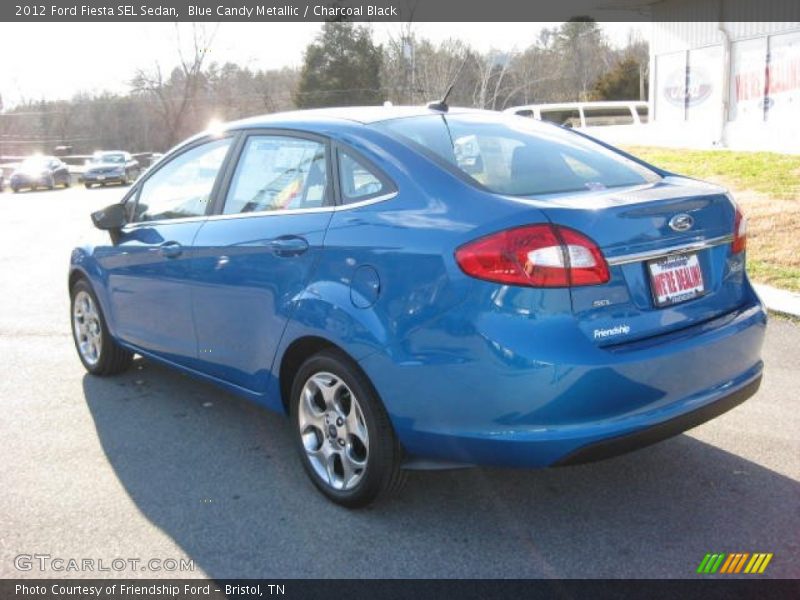 Blue Candy Metallic / Charcoal Black 2012 Ford Fiesta SEL Sedan