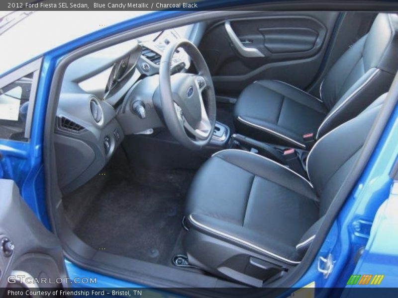  2012 Fiesta SEL Sedan Charcoal Black Interior