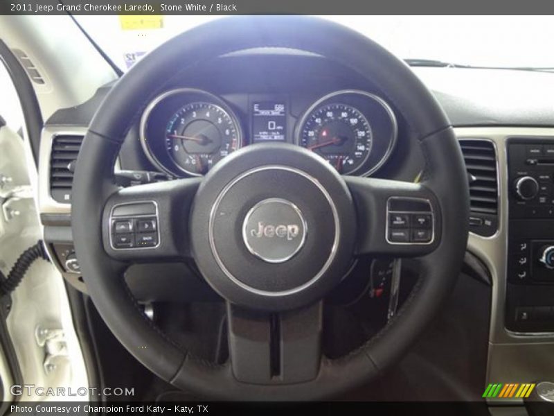Stone White / Black 2011 Jeep Grand Cherokee Laredo