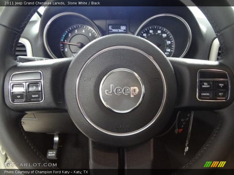 Stone White / Black 2011 Jeep Grand Cherokee Laredo