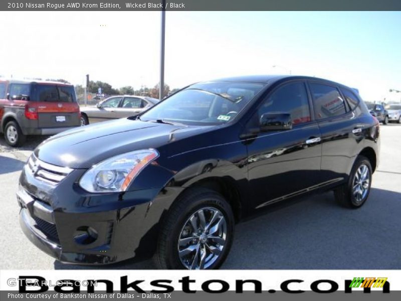 Wicked Black / Black 2010 Nissan Rogue AWD Krom Edition