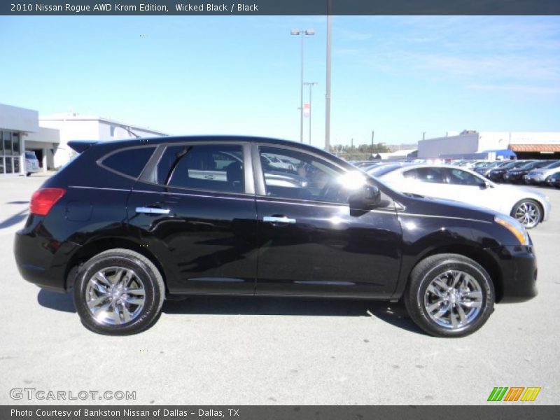 Wicked Black / Black 2010 Nissan Rogue AWD Krom Edition