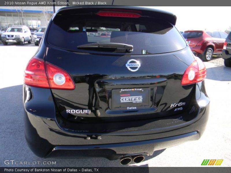Wicked Black / Black 2010 Nissan Rogue AWD Krom Edition