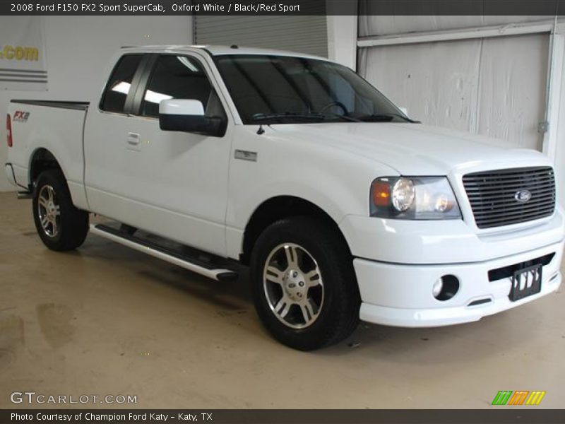 Oxford White / Black/Red Sport 2008 Ford F150 FX2 Sport SuperCab