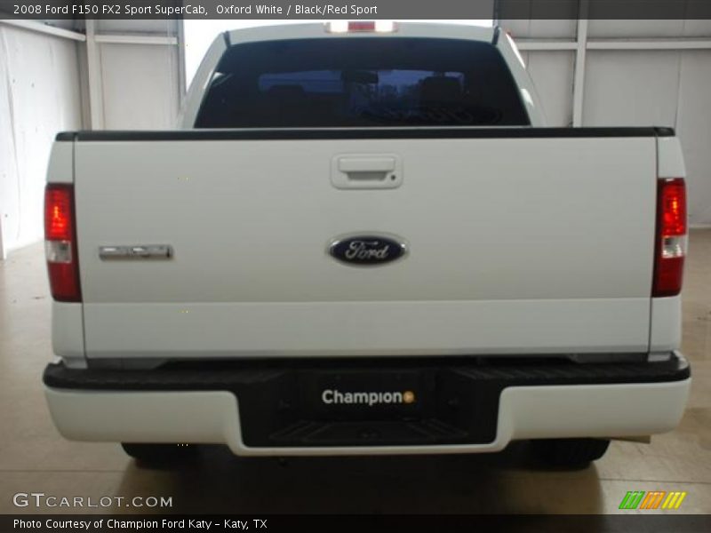 Oxford White / Black/Red Sport 2008 Ford F150 FX2 Sport SuperCab