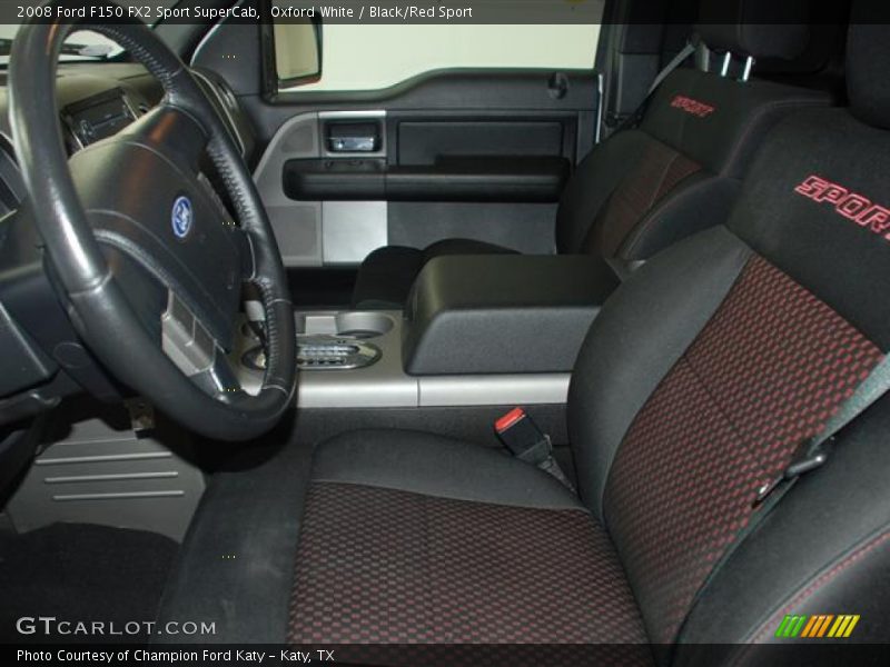  2008 F150 FX2 Sport SuperCab Black/Red Sport Interior