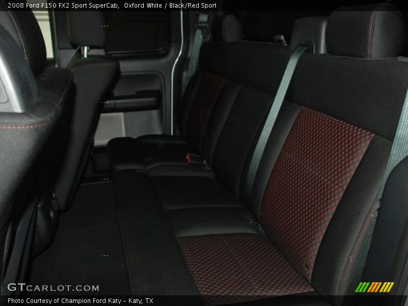  2008 F150 FX2 Sport SuperCab Black/Red Sport Interior