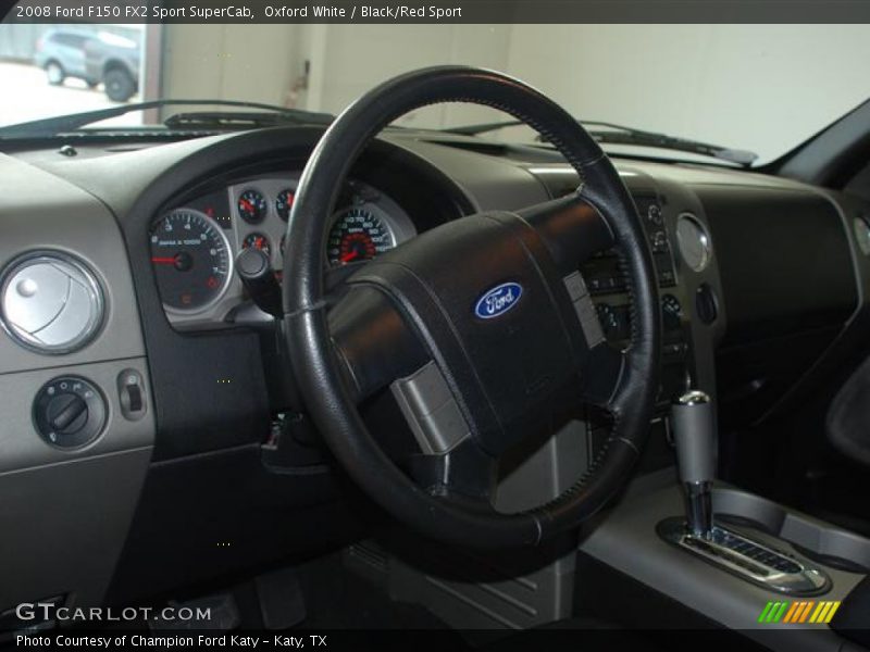 Oxford White / Black/Red Sport 2008 Ford F150 FX2 Sport SuperCab