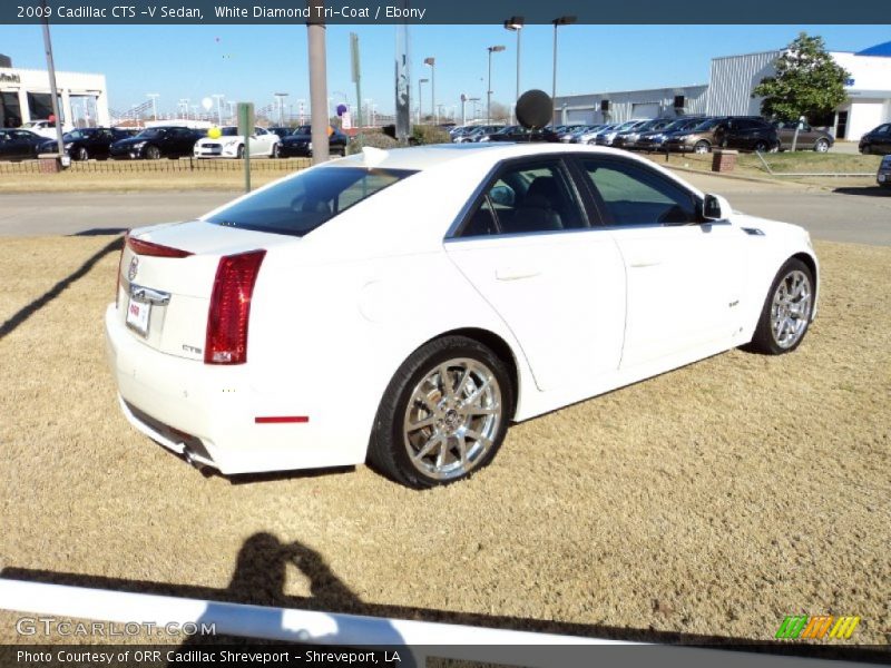 White Diamond Tri-Coat / Ebony 2009 Cadillac CTS -V Sedan