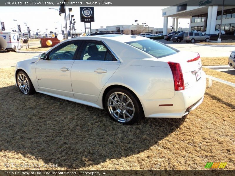 White Diamond Tri-Coat / Ebony 2009 Cadillac CTS -V Sedan