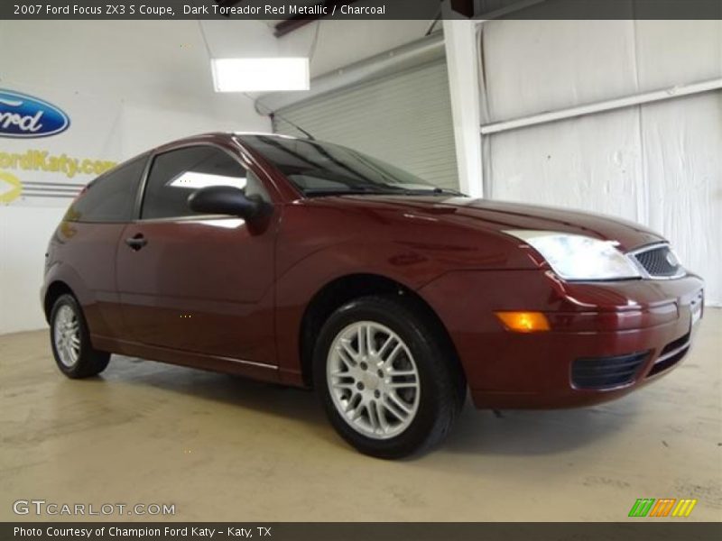 Dark Toreador Red Metallic / Charcoal 2007 Ford Focus ZX3 S Coupe