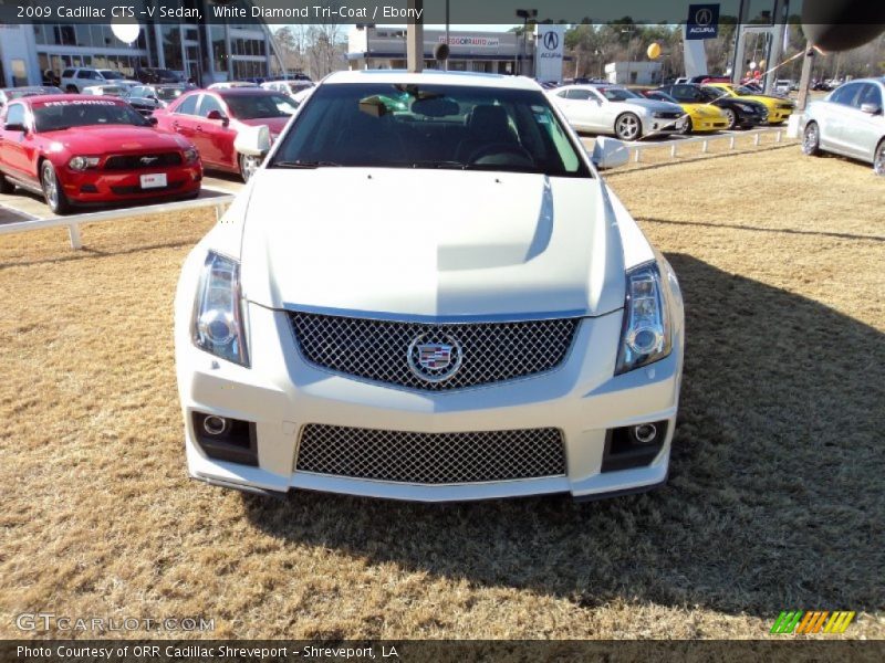 White Diamond Tri-Coat / Ebony 2009 Cadillac CTS -V Sedan
