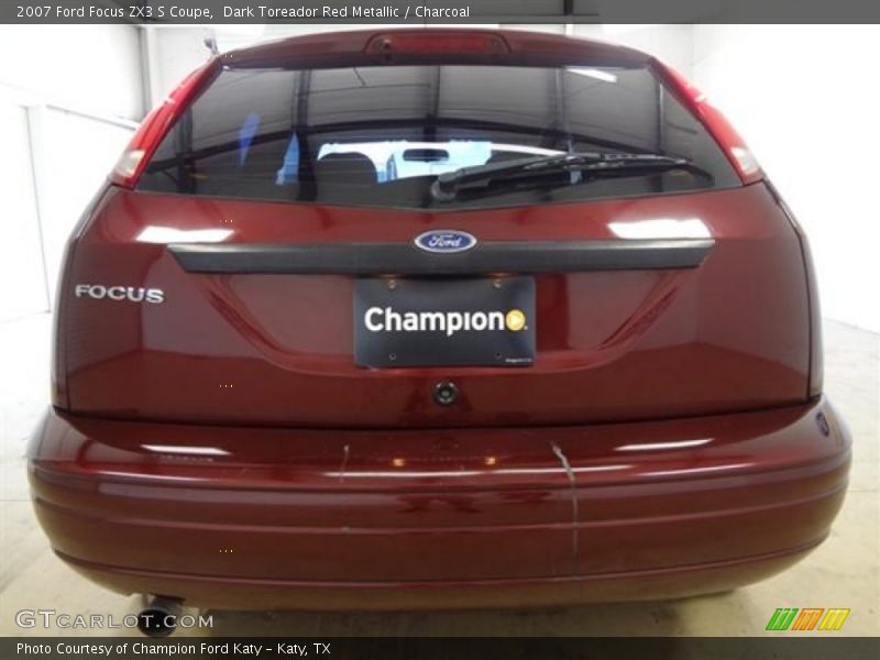 Dark Toreador Red Metallic / Charcoal 2007 Ford Focus ZX3 S Coupe