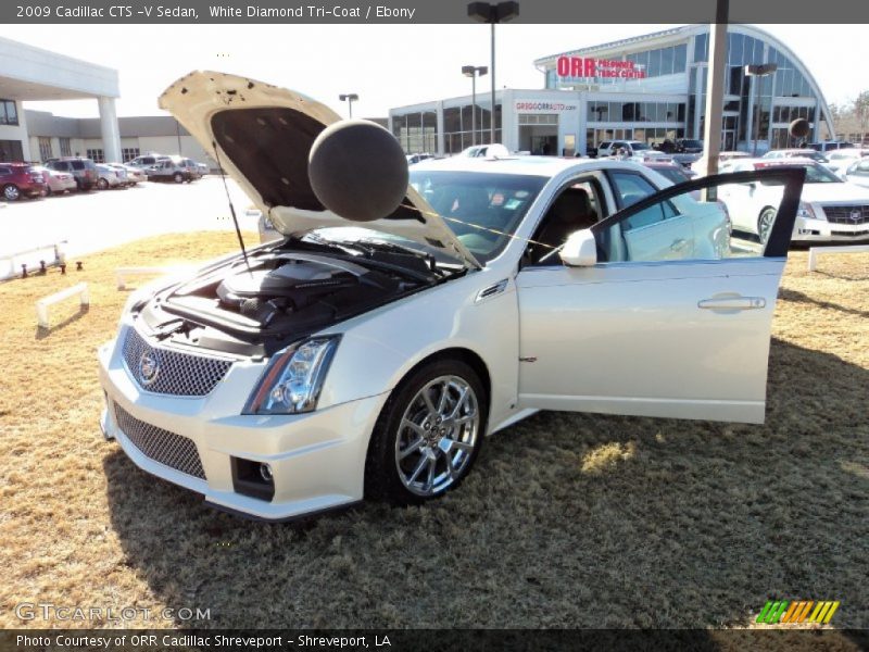 White Diamond Tri-Coat / Ebony 2009 Cadillac CTS -V Sedan