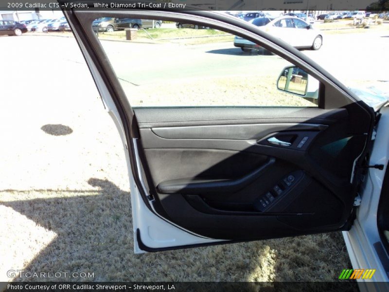 White Diamond Tri-Coat / Ebony 2009 Cadillac CTS -V Sedan