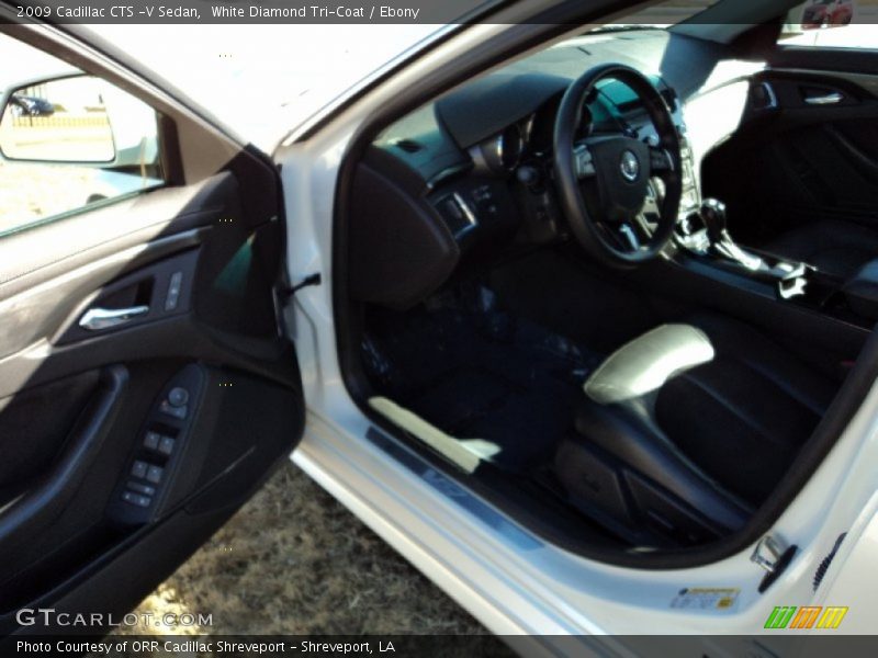 White Diamond Tri-Coat / Ebony 2009 Cadillac CTS -V Sedan