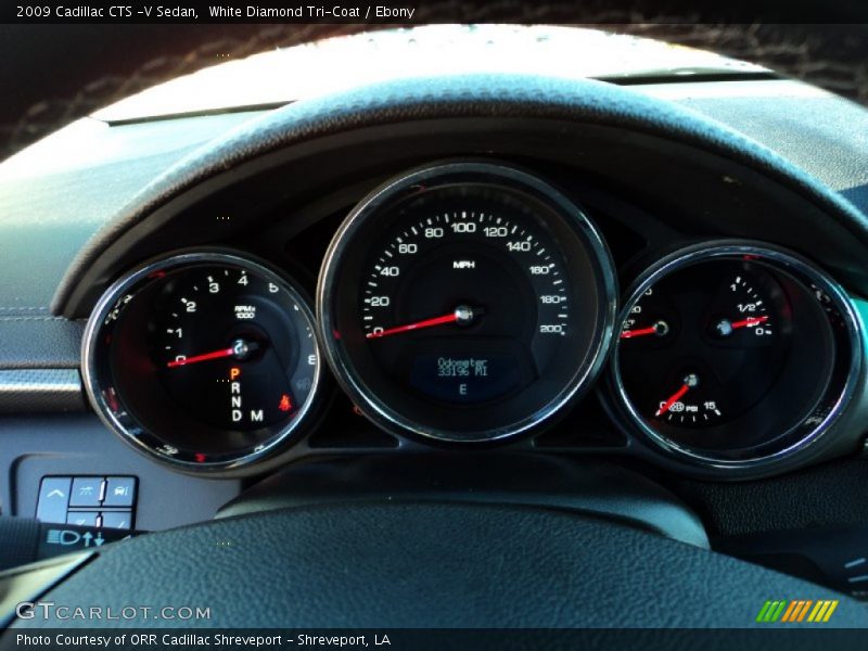 White Diamond Tri-Coat / Ebony 2009 Cadillac CTS -V Sedan