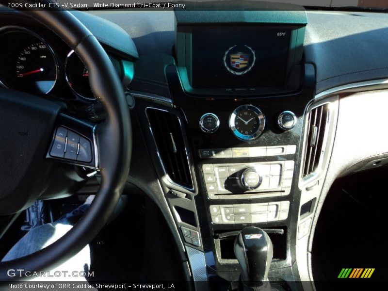 White Diamond Tri-Coat / Ebony 2009 Cadillac CTS -V Sedan