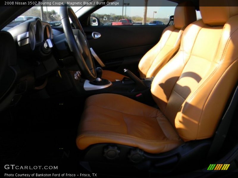 Magnetic Black / Burnt Orange 2008 Nissan 350Z Touring Coupe