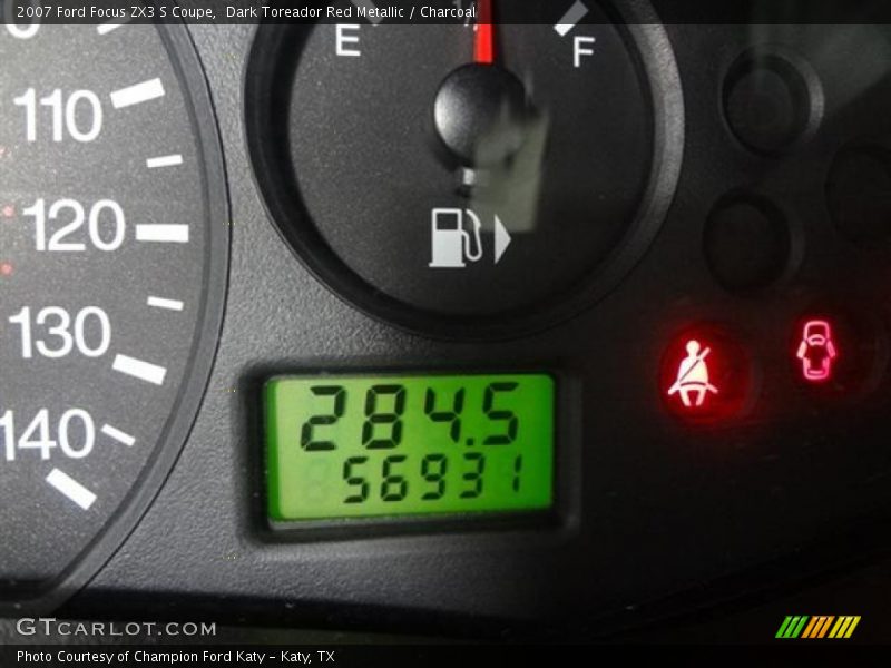 Dark Toreador Red Metallic / Charcoal 2007 Ford Focus ZX3 S Coupe