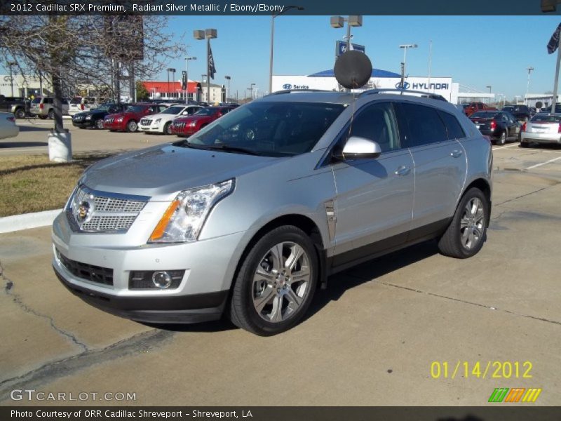 Radiant Silver Metallic / Ebony/Ebony 2012 Cadillac SRX Premium