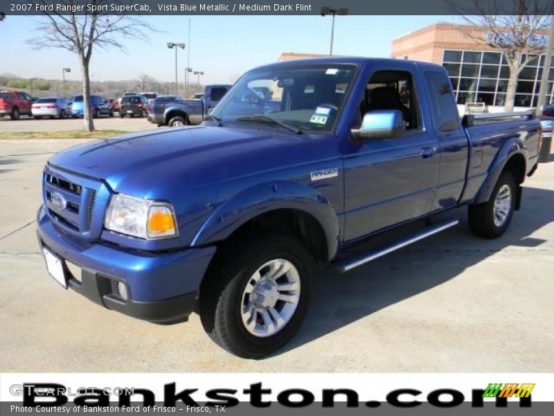 Vista Blue Metallic / Medium Dark Flint 2007 Ford Ranger Sport SuperCab