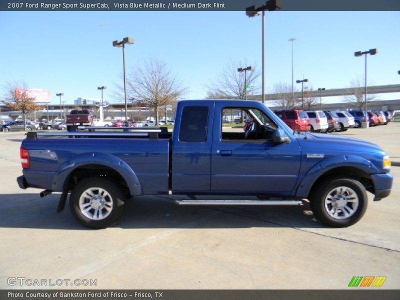 Vista Blue Metallic / Medium Dark Flint 2007 Ford Ranger Sport SuperCab