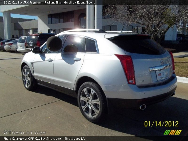 Radiant Silver Metallic / Ebony/Ebony 2012 Cadillac SRX Premium
