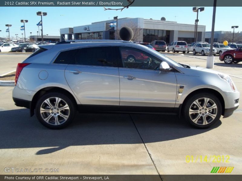Radiant Silver Metallic / Ebony/Ebony 2012 Cadillac SRX Premium