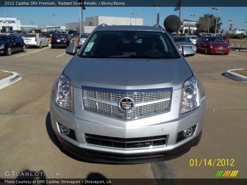 Radiant Silver Metallic / Ebony/Ebony 2012 Cadillac SRX Premium
