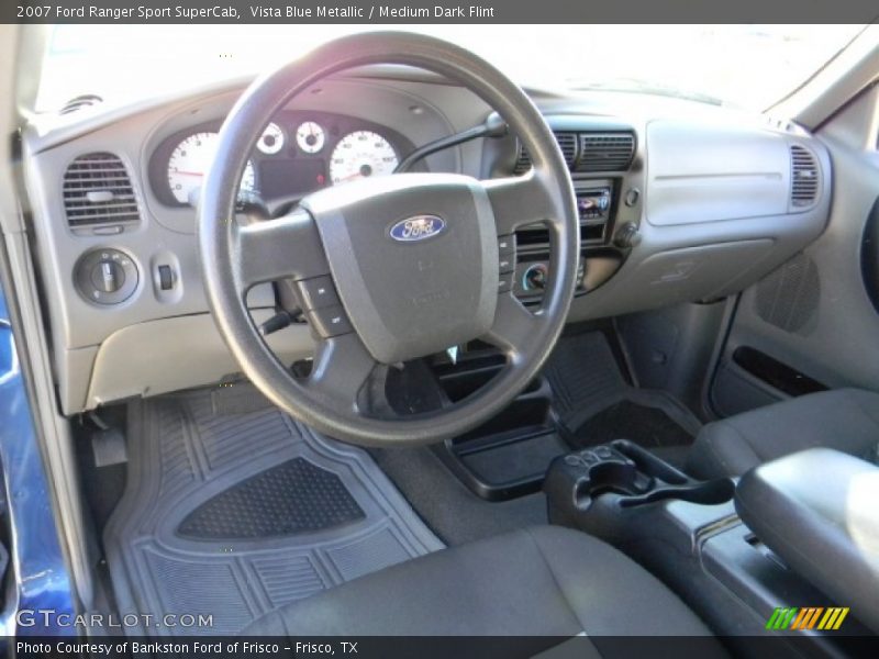 Vista Blue Metallic / Medium Dark Flint 2007 Ford Ranger Sport SuperCab