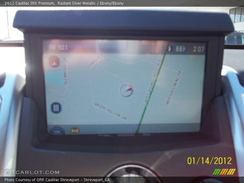 Radiant Silver Metallic / Ebony/Ebony 2012 Cadillac SRX Premium