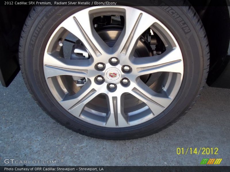 Radiant Silver Metallic / Ebony/Ebony 2012 Cadillac SRX Premium