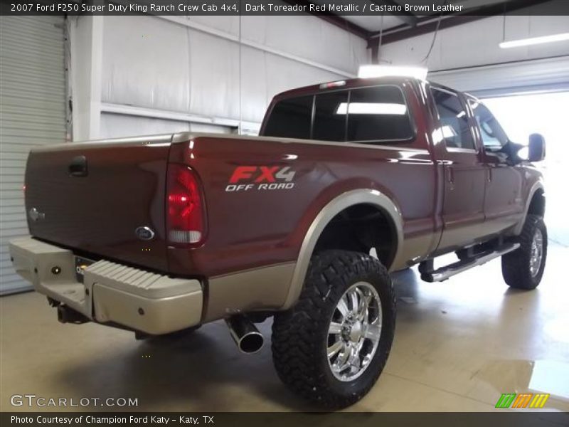 Dark Toreador Red Metallic / Castano Brown Leather 2007 Ford F250 Super Duty King Ranch Crew Cab 4x4