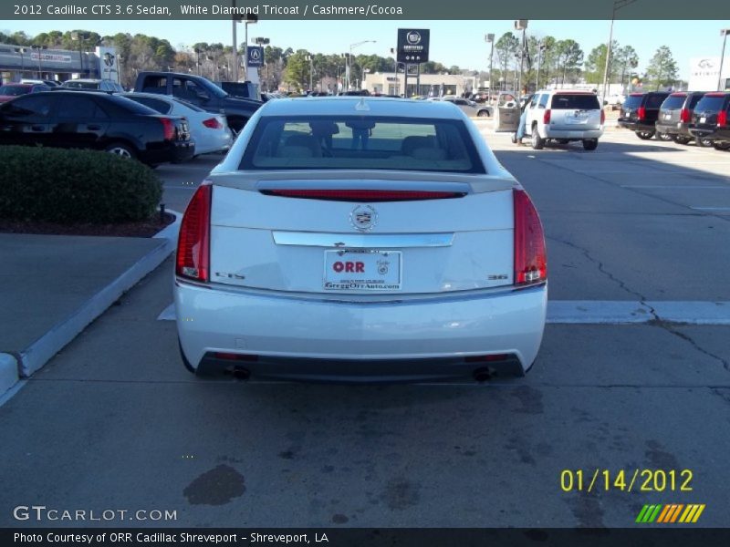 White Diamond Tricoat / Cashmere/Cocoa 2012 Cadillac CTS 3.6 Sedan