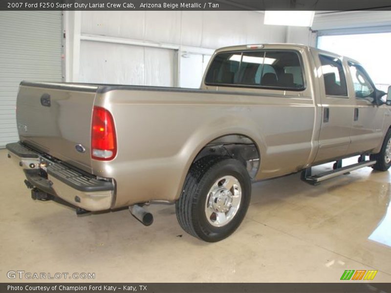 Arizona Beige Metallic / Tan 2007 Ford F250 Super Duty Lariat Crew Cab