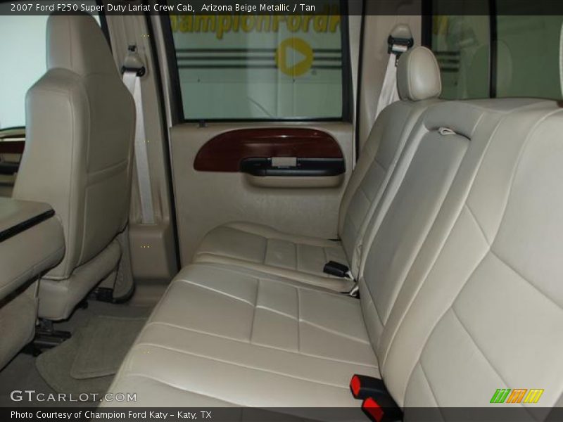 Arizona Beige Metallic / Tan 2007 Ford F250 Super Duty Lariat Crew Cab