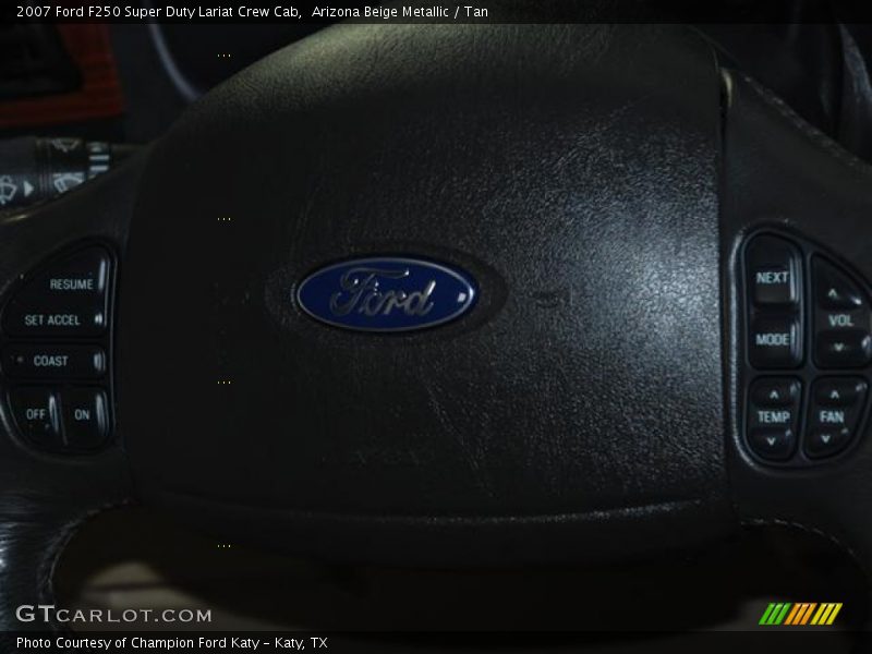 Arizona Beige Metallic / Tan 2007 Ford F250 Super Duty Lariat Crew Cab