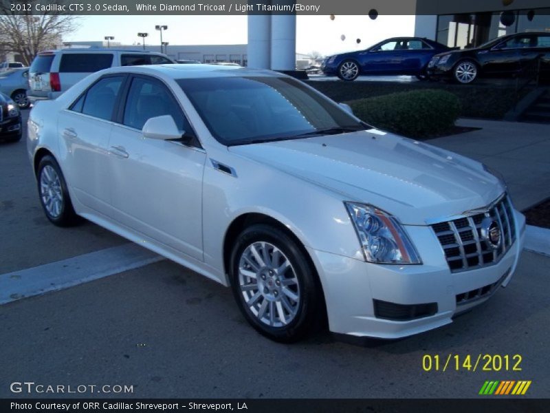 White Diamond Tricoat / Light Titanium/Ebony 2012 Cadillac CTS 3.0 Sedan